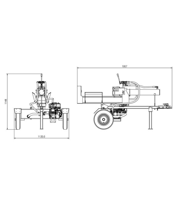 Astilladora leña gasolina 22 toneladas 2 posiciones FANTON LS22T-650POL